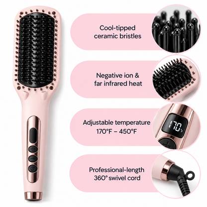 Velvette Ceramic Hair Straightening Brush
